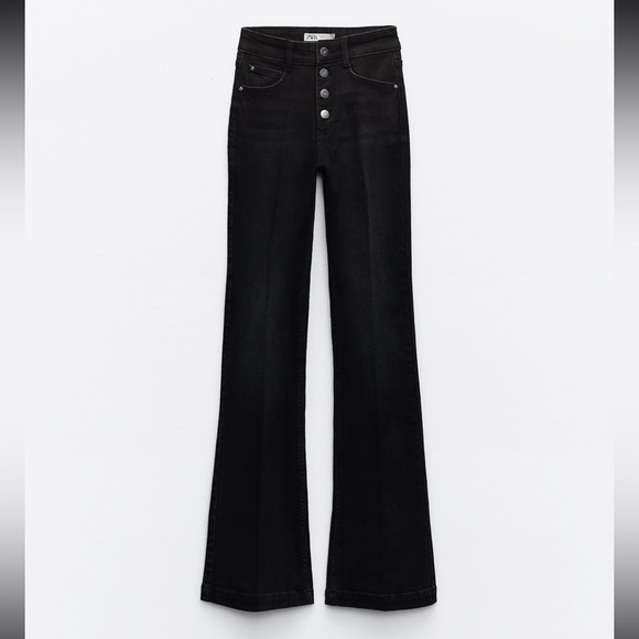 HIGH-WAISTED FLARE JEANS Z1975 - Picture 1 of 1